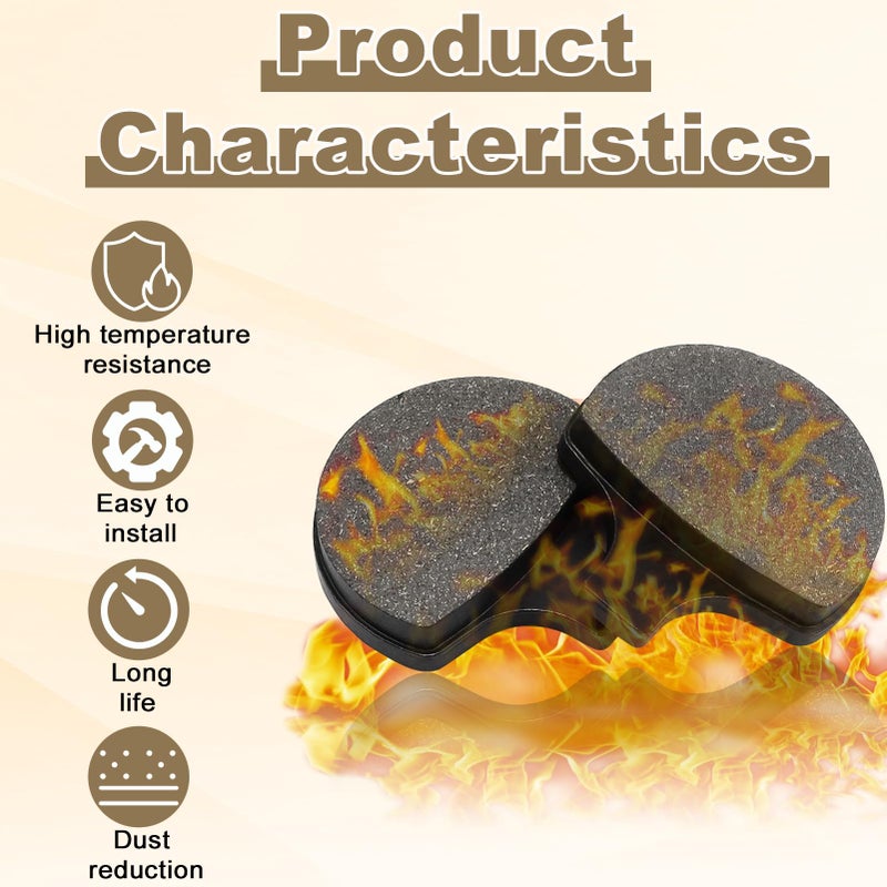 ZICOO Front & Rear Brake Pads for Harley Davidson Softail, Heritage Softail, Fatboy, Heritage Springer, Sportster 1200 883 Dyna Super Wide Glide Night Train Low Rider 1988-1999 - Image 5